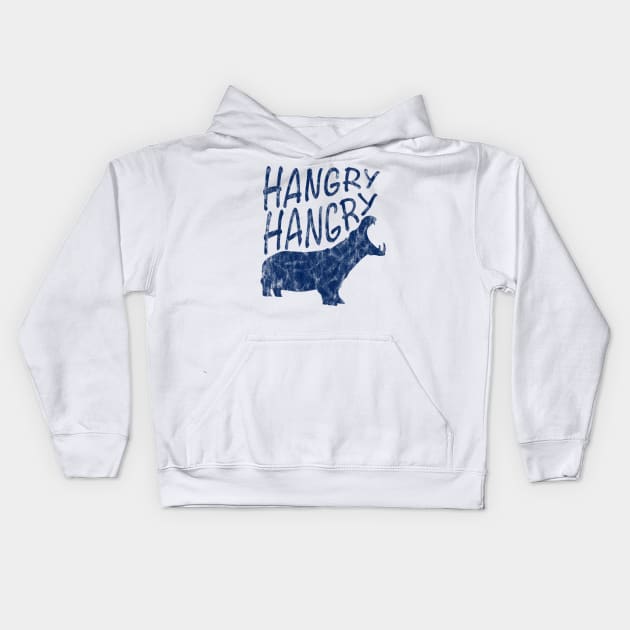 hangry hippo Kids Hoodie by wildmagnolia